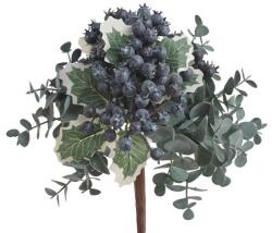  Buchet eukalipt artificial+bobite negre pentru aranjamente florale (8556)