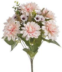  Buchet 7 fire dalie artificiala+verdeata pentru aranjamente florale (8574)