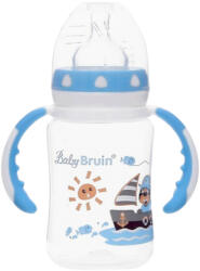 Baby Bruin széles nyakú cumisüveg 240 ml kék (55043245kek)