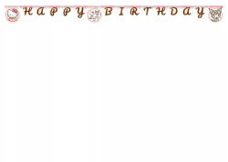  Hello Kitty Kuromi Happy Birthday felirat FSC 2 m (PNN98235) - oliviashop