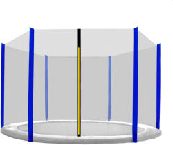 INLEA Külső védőháló 305 cm átmérőjű trambulinhoz 6 rudas - Kék (IN06-0008) - inlea