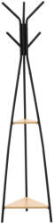 Chomik Cuier modern de podea TARES cu rafturi 180 cm - negru (LOF5400) Agatator cuier