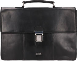 Lagen Férfi bőr aktatáska Lagen Timen - fekete