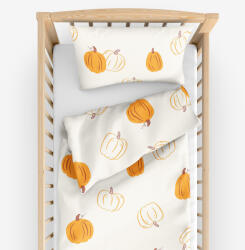 Goldea gyermek pamut ágyneműhuzat kiságyba - őszi tökök 90 x 120 és 40 x 60 cm