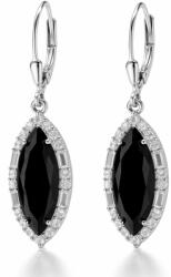 Díszes Fekete Köves DÍSZES FEKETE KÖVES ezüst fülbevaló - 38 mm (2026052508)