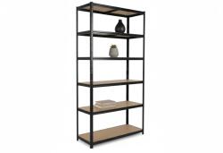 MAMUTEX Lakkozott fém állvány Mamutex Standard 240x120x60 cm - 6 polc, teherbírás 1050 kg, fekete