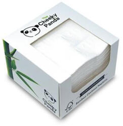 The Cheeky Panda Koktélszalvéta, bambusz, 1/4 hajtogatott, 2 rétegű, 25x25 cm, 100 db, CHEEKY PANDA, fehér (PFCNAPKX30) - iroszer24