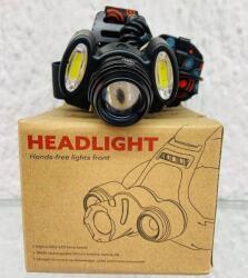 TMN Erőteljes, újratölthető COB LED-es fejlámpa két 8800 mAh-s akkumulátorral (1301)