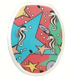 TMN WC-ülőke fa maggal - csikóhal (seahorsede)