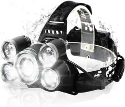 TMN Újratölthető fejlámpa zoommal és 5 chippel (novacel5)