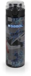 Gabol Бутилка за вода Gabol стоманена Bugs - 600 мл. - Черна с принт