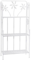 AdTrend Raft pardoseala 3 polite fier alb 60 x 27 x 122 cm (119457) Raft