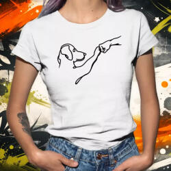 Magnolion Ökölpacsi fekete női póló (28296-N)