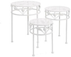 AdTrend Set 3 masute fier alb 20 x 28 cm, 25 x 33 cm, 30 x 38 cm (119441)