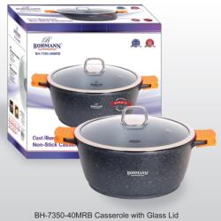 BOHMANN Tuci Granit Bohmann 17.5 litri, 40X18.2 CM, exterior si interior granit, cu capac (BH 7350- 40MRB)