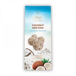 Nouri Trufe vegane cu nuca de cocos si chia 10 bucati, 100g, Nouri
