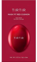 TIRTIR Mask Fit Red Cushion Trial Kit - Дълготраен фон дьо тен в гъбичка комплект тестери 6 цвята: 10C-17N