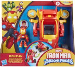 Hasbro Set Marvel Iron Man cu vehicul 2 in 1 transformabil si figurina (G1258_G1474) Figurina