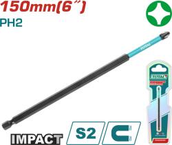 TOTAL Bit lung pentru surubelnita cu impact PH2, 150 mm, magnetic, TOTAL (TACIM71PH2150) Surubelnita