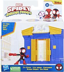Hasbro Set de constructie Spidey si Prietenii Extraordinari City Bloks Banca (F6688_F8362) Figurina