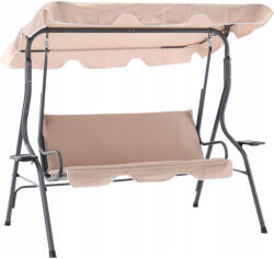 Leagan balansoar gradina Sersimo Cancun, 3 locuri, 220kg, bej inchis (KRE-0735)
