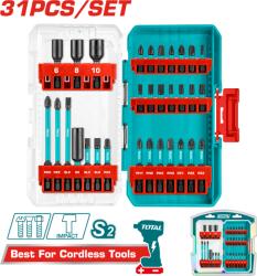 TOTAL Set 31 accesorii pentru surubelnita cu impact TOTAL, biti S2 (TACSDL11306) Surubelnita