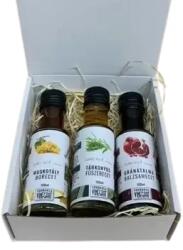 Formanek Vineg'art Muskotályos borecet + Tárkonyos fűszerecet + Gránátalmás balzsamecet Gourmet csomag - egeszsegbolt