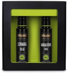 Pödör Egészség ajándékcsomag - Nagy díszdobozban (Lenmagolaj 250 ml + Máriatövis olaj 250ml) - egeszsegbolt