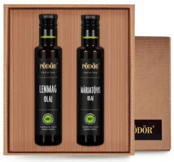 Pödör Egészség ajándékcsomag - Kis díszdobozban (Lenmagolaj 100 ml + Máriatövis olaj 100 ml) - egeszsegbolt