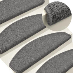 vidaXL Изтривалки за стълби, 15 бр. , 65x24x4 см, тъмносиви, полукръгли, големи