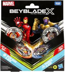 Hasbro Set Beyblade X Marvel cu Iron Man si Thanos, 2 titireze si lansatoare (G0278_G0287) Figurina