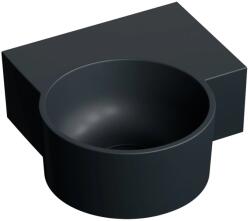 Omnires Lavoar suspendat, Omnires OVO M, dreapta, 33 x 34 cm, negru lava mat (OVO335UWPBLV)