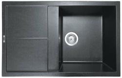  Gránit kompozit konyhai mosogató metálfekete színben ELEFANT PREMIUM 7850 SELENA