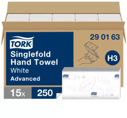 Tork Singlefold Advanced H3 Z hajtogatott fehér 2 rétegű 15 db (290163)