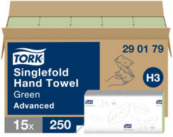 Tork Singlefold Advanced Z hajtogatott zöld 2 rétegű 15 db (290179)