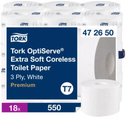Tork OptiServe Extra Soft belsőmag nélküli toalettpapír T7 3 rétegű (47 26 50)