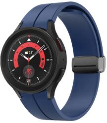 Cellect Samsung Watch 4/5 curea, silicon 20mm, Albastru închis (CEL-STRAPWATCH4MADBL)