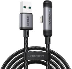 JOYROOM A56 cablu Lightning EnjoyX Series 90 Degree, 3A, 480 Mb/s, Negru (S-A56) (S-A56AL3A1.2M-BLK)