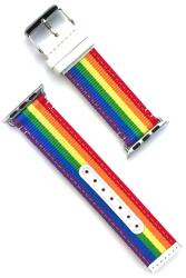 Cellect Apple Watch curea textil 38/40/41 mm, nylon reglabilă, Curcubeu (CEL-STRAP-RAINBOW2)