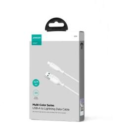 JOYROOM A14 cablu USB - Lightning Multi-Color Series, 3A, Alb (SA34-AL3) (JR-SA34-AL3-WHT)