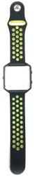 Cellect Fitbit Blaze curea din silicon antialergic, Negru-verde (CEL-STRAP-BLAZE-BKG)