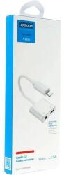 JOYROOM Lightning adaptor 3.5mm la Lightning, 2-în-1, Alb (S-Y104) (JR-S-Y104LJ-WHT)