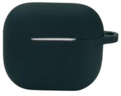 Cellect Apple AirPods 3, husă silicon grosime 2.5 mm, Negru-verde închis (AIRPODS3-CASE2.5-BKG)