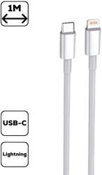 Cellect Cablu Type-C Lightning, 1m, 3A, Alb (MDCU-TYPEC-LIGHTN-W)
