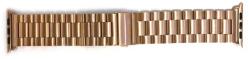 Cellect Apple Watch curea metalică, 42/44/45 mm, Dublă închidere, Roz auriu (CEL-STRAP-METAL-RGD)
