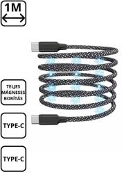 Cellect Cablu Type-C magnetic rulat, 1 m, 60W (MDCU-MAG-TYPEC-GY)