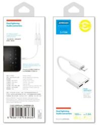 JOYROOM S-Y104 adaptor Lightning, 2in1, 12 cm, Alb (JR-S-Y104ll-WHT)