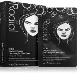 Rodial Snake Oxygenating & Cleansing Bubble Sheet Masks antioxidáns fátyolmaszk 4 db