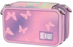St. Majewski St. Right - Pillangós felszerelt 3 emeletes tolltartó - Pink Butterflies (680045) (680045)