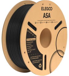 Elegoo Filament pentru Imprimante 3D Elegoo ASA Diametru 1.75MM 1KG Negru (50.203.0182)